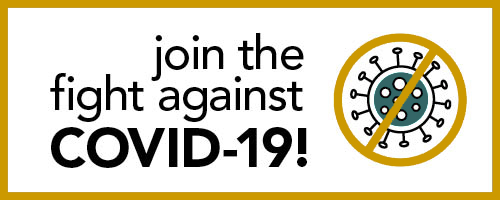 20-0008802 Join the Fight Graphic_500x200 2 Join the fight against covid graphic showing virus with a circle and cross bar over it